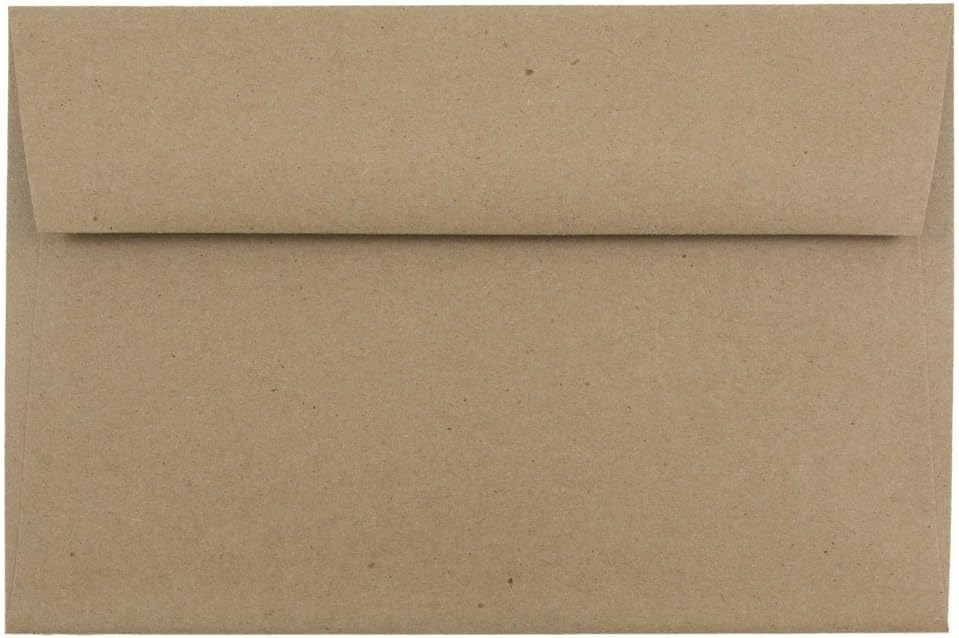 JAM PAPER Booklet Invitation Envelopes, Brown Kraft, Recycled