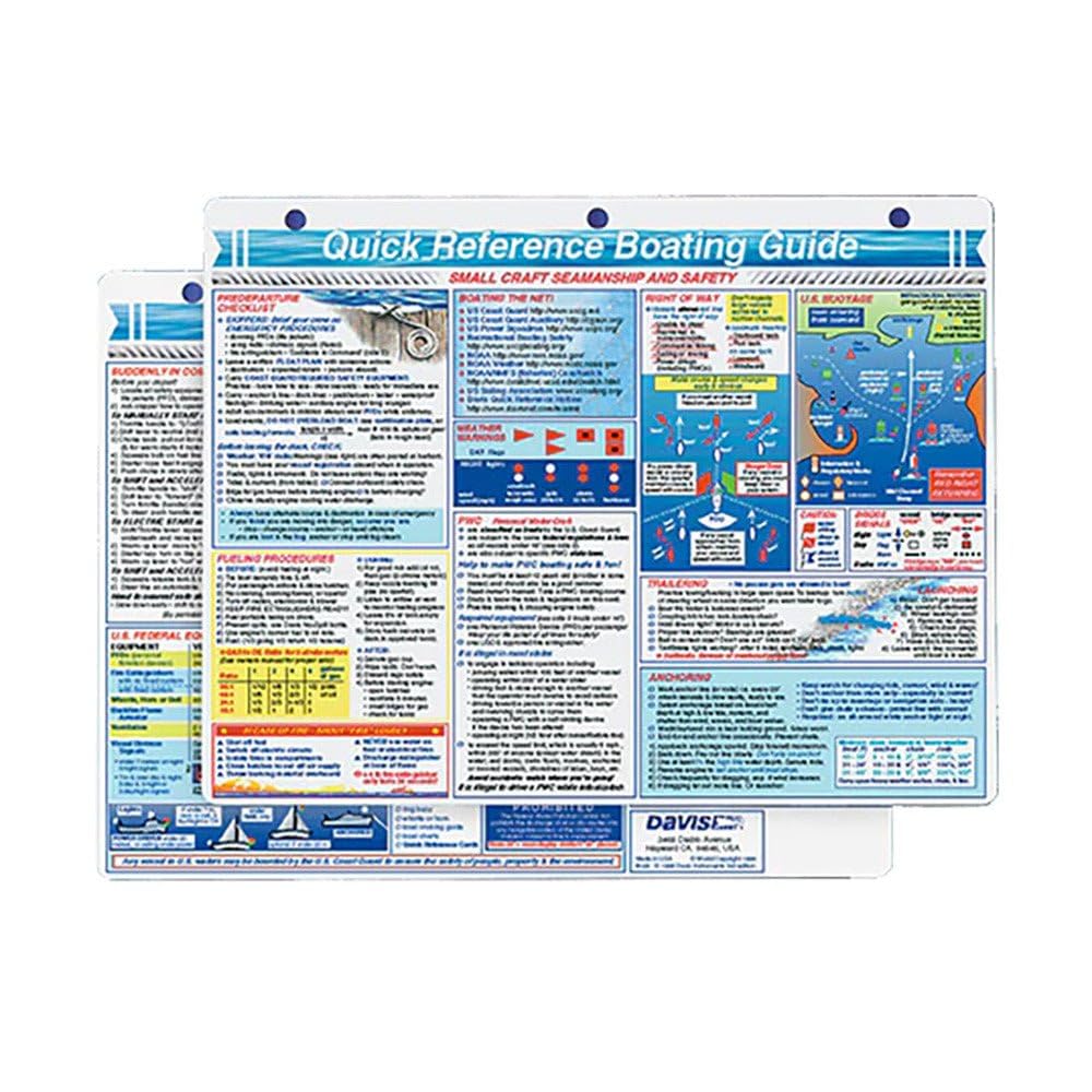 Davis Instruments Small Craft Rules Reference Card