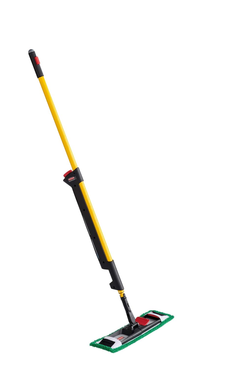 Rubbermaid Commercial Products 18 inch Adaptable Flat Mop Microfiber Pad Green for Janitorial/Professional Cleaners