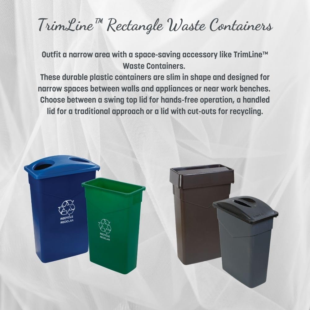 CARLISLE FOODSERVICE PRODUCTS TrimLine 23-Gallon Rectangular Waste Container