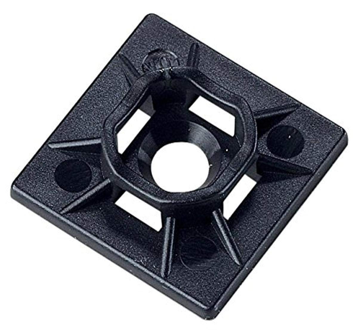 Ancor Marine Grade 199236 Cable Tie Mount, Black, Adhesive Lined, 25pc