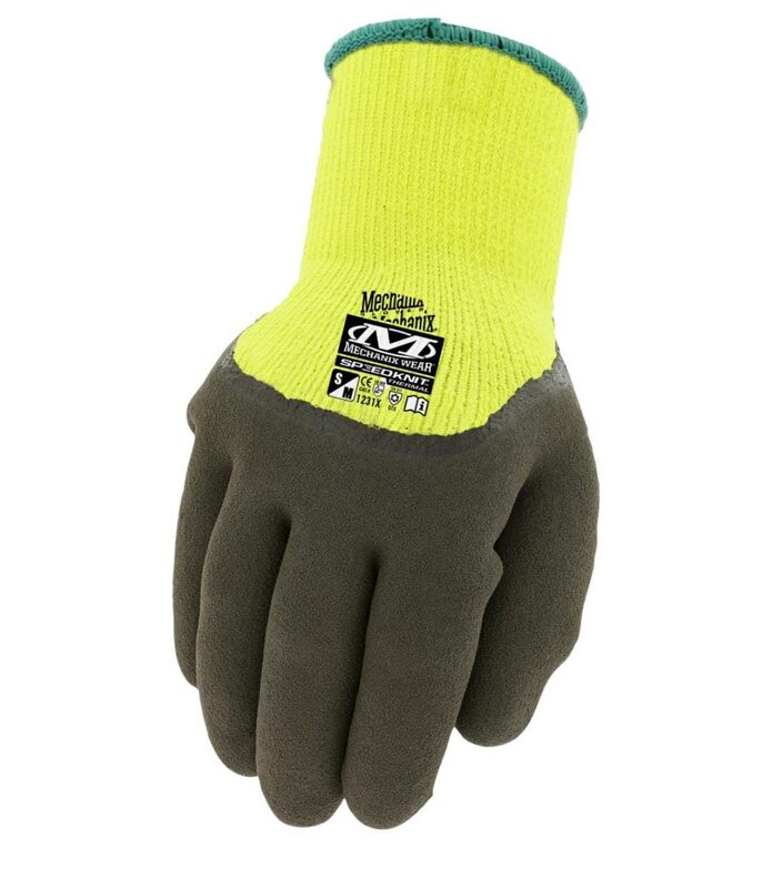 Mechanix Wear SpeedKnit Thermal Winter Work Gloves, Hi-Vis Yellow/Black, Size S/M