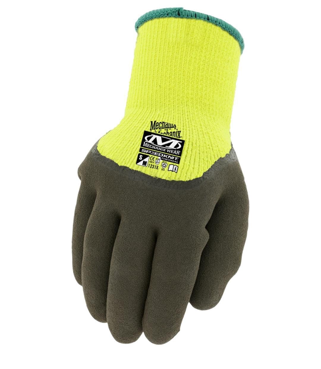 Mechanix Wear SpeedKnit Thermal Winter Work Gloves, Hi-Vis Yellow/Black, Size S/M