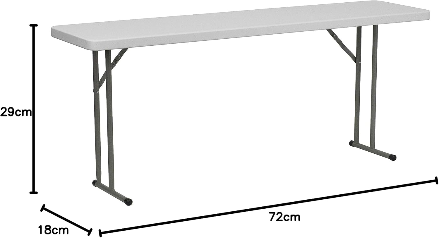 FLASH FURNITURE Plastic Folding Training and Event Table, Rectangular