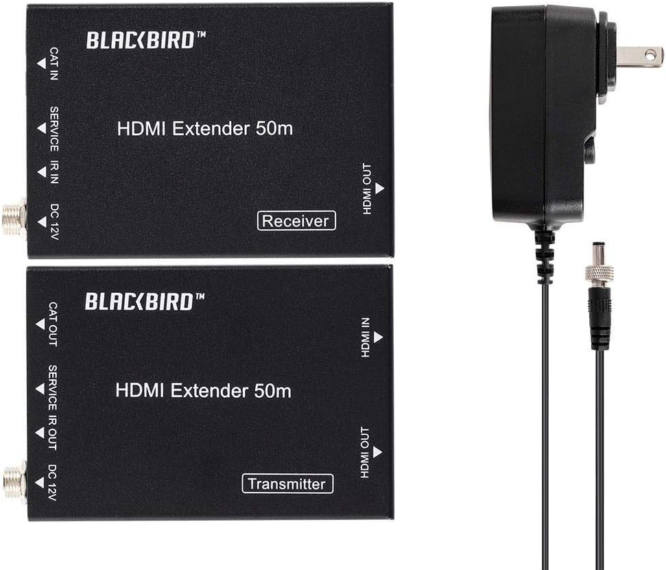 Monoprice Blackbird 4K HDMI Extender, 50m - 4K HDMI Extension to 164 Feet, HDMI 2.0, HDCP 2.2, 18Gbps