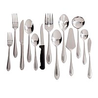 Gibson Home Wilmington Plus 55 Piece Flatware Set, Silver