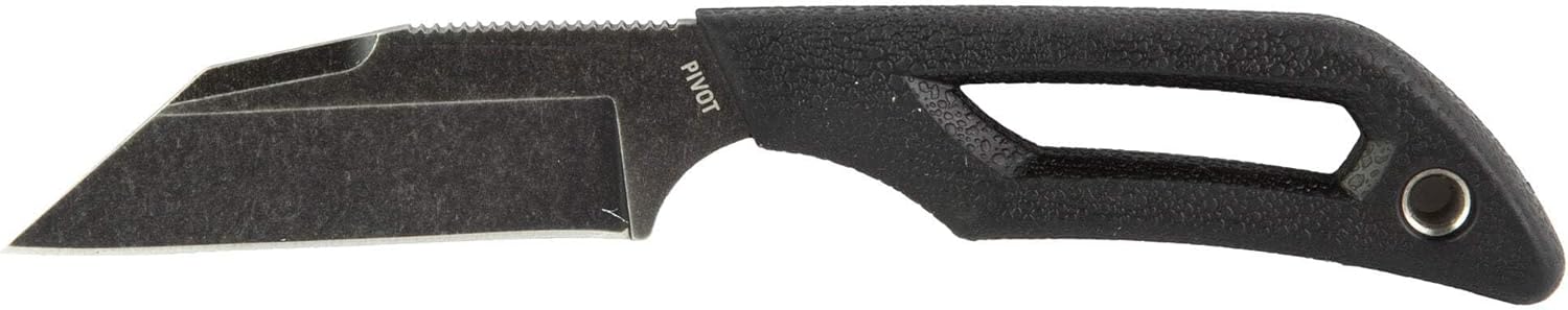 OUTDOOR EDGE | Pivot | Full Tang 2.6" Wharncliffe Fixed Blade Knife with Sheath | EDC Knife for Men with Rotating Clip for Vertical, Angled, or Horizontal Carry | Perfect Outdoor and Survival Knife
