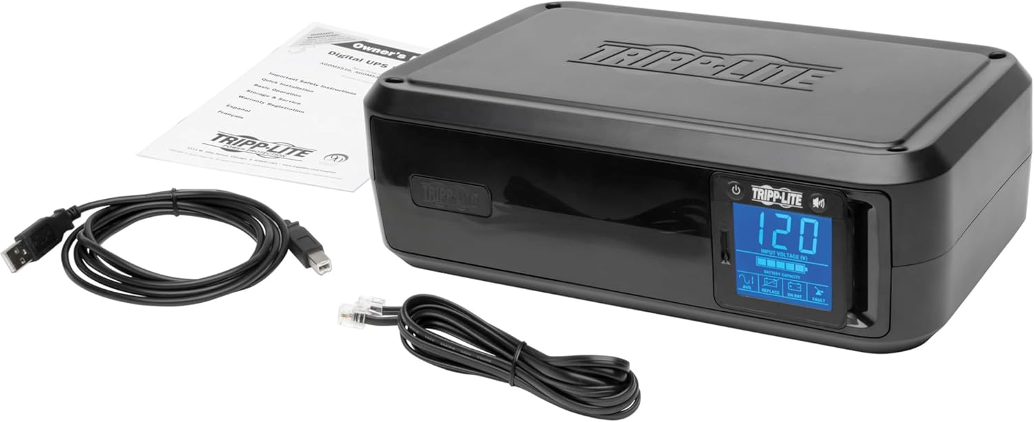 TRIPP LITE SMART Line-Interactive UPS with LCD, AVR & Battery Backup