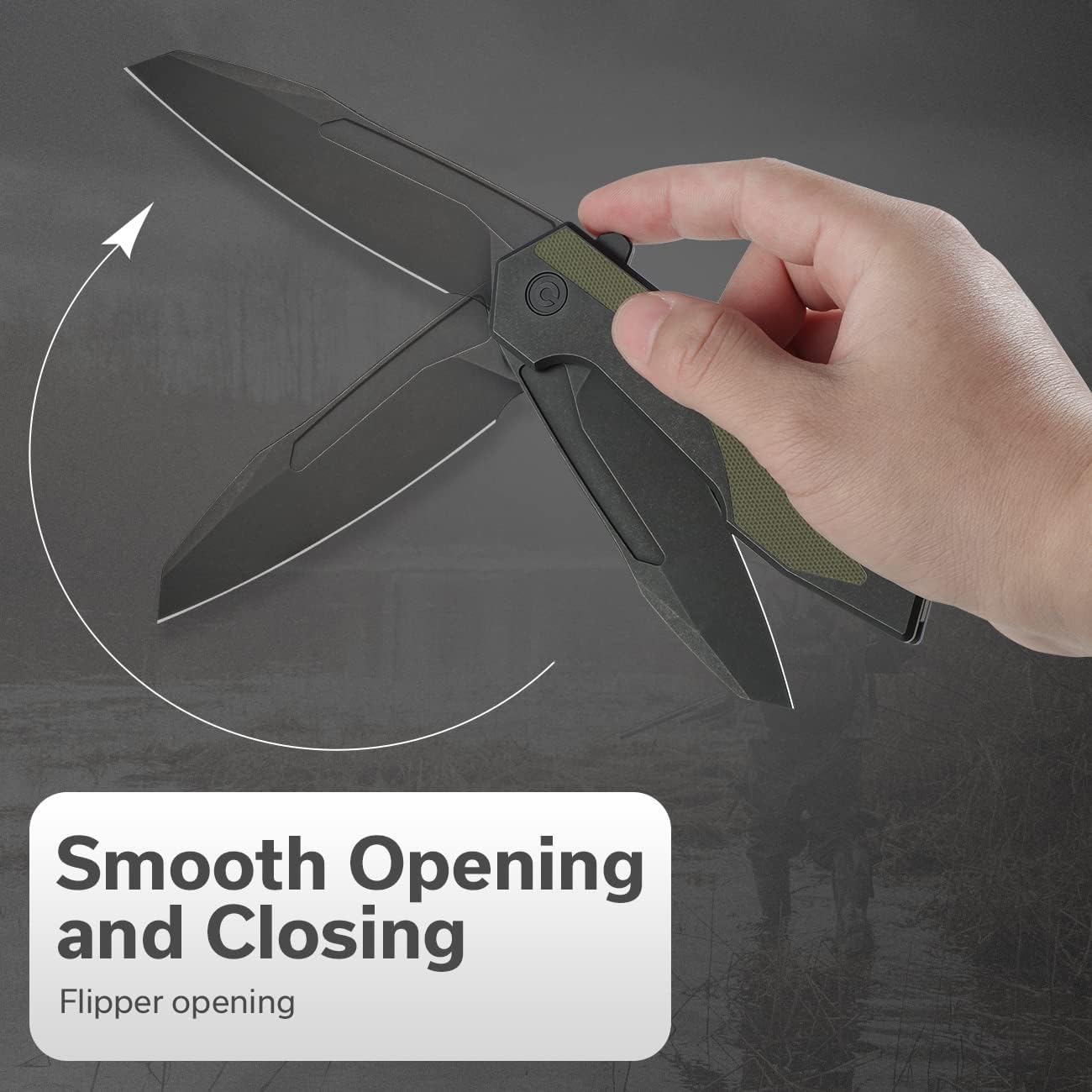 CIVIVI Hypersonic Folding Pocket Knife for EDC, Frame Lock, 3.7" 14C28N, Designed by Gustavo T. Cecchini