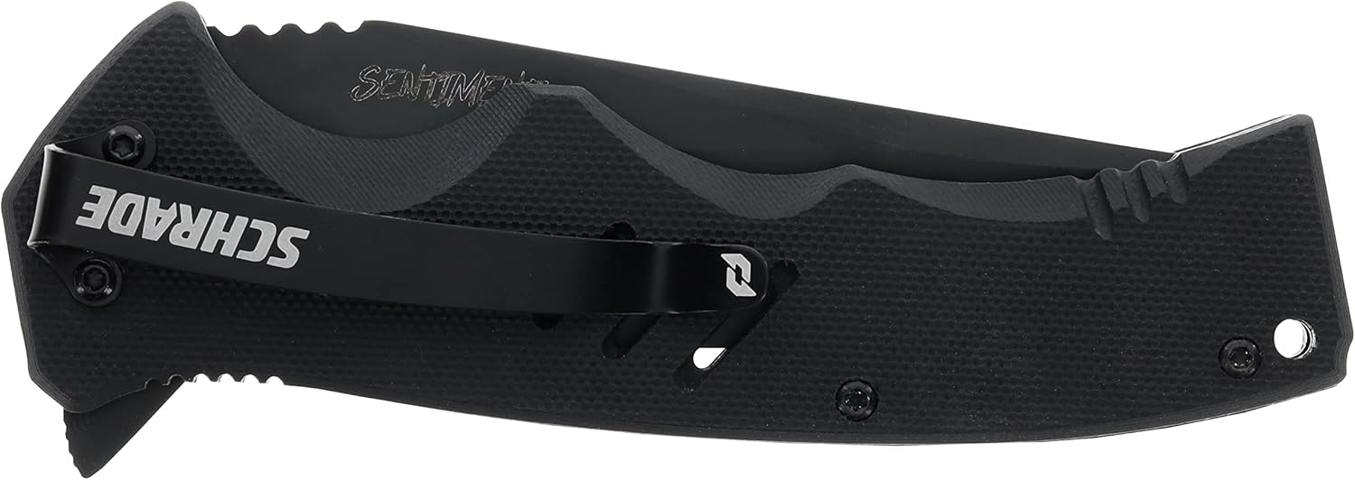 Schrade Delta Class Sentiment Folder 8.63in with 3.8in AUS-8 Steel Blade and G10 Handle for EDC