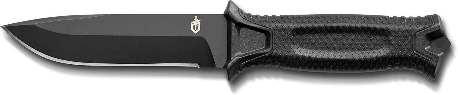 Gerber Gear Strongarm - Fixed Blade Tactical Knife for Survival Gear - Black, Plain Edge