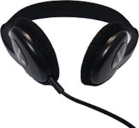 Maxell 199845 6ft Cord Adjustable Headband Wired Headphones with Microphone, Black Sound, Comfortable Fit