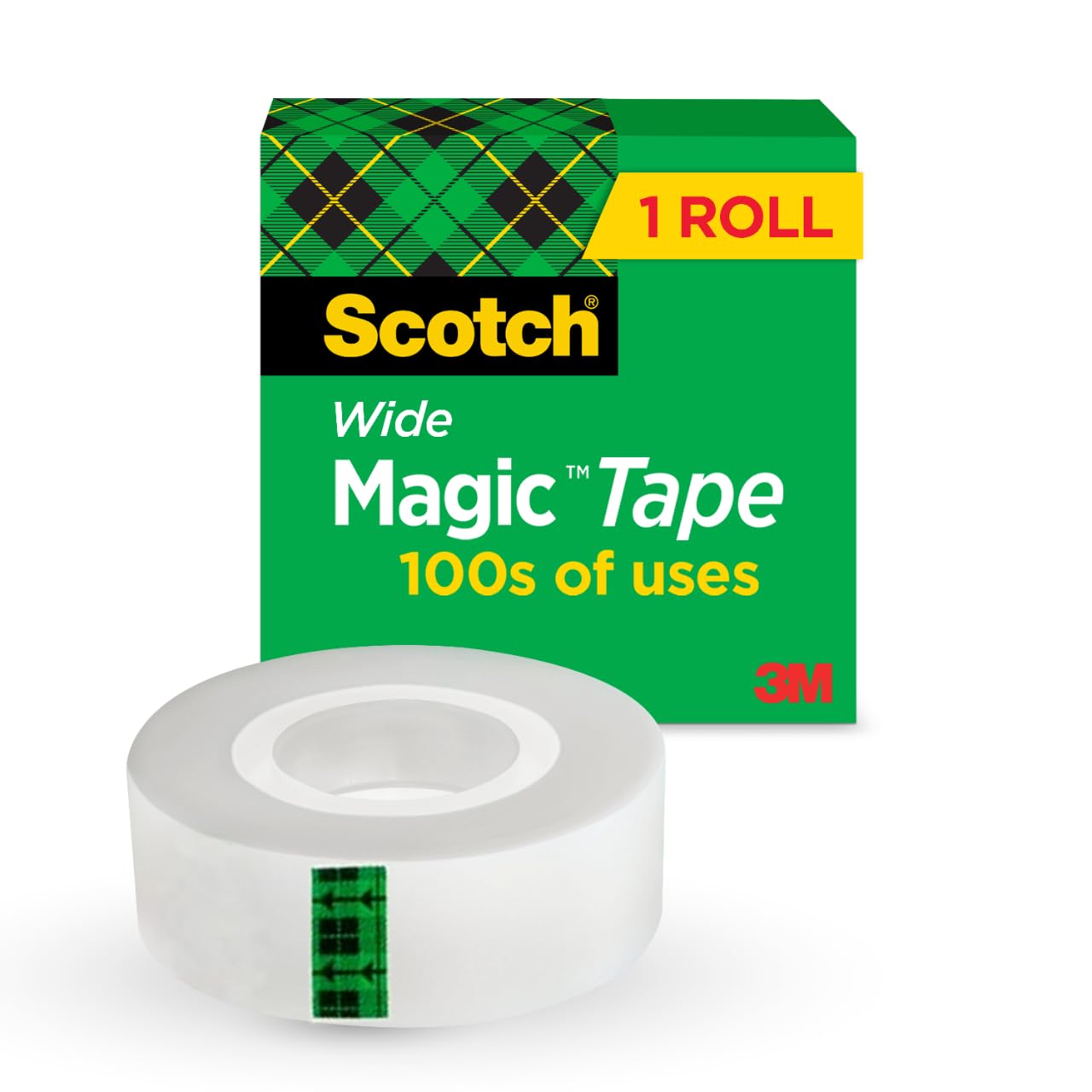 Scotch Tape Refill, 1in x 1296in, Matte Clear, Pack of 1 roll