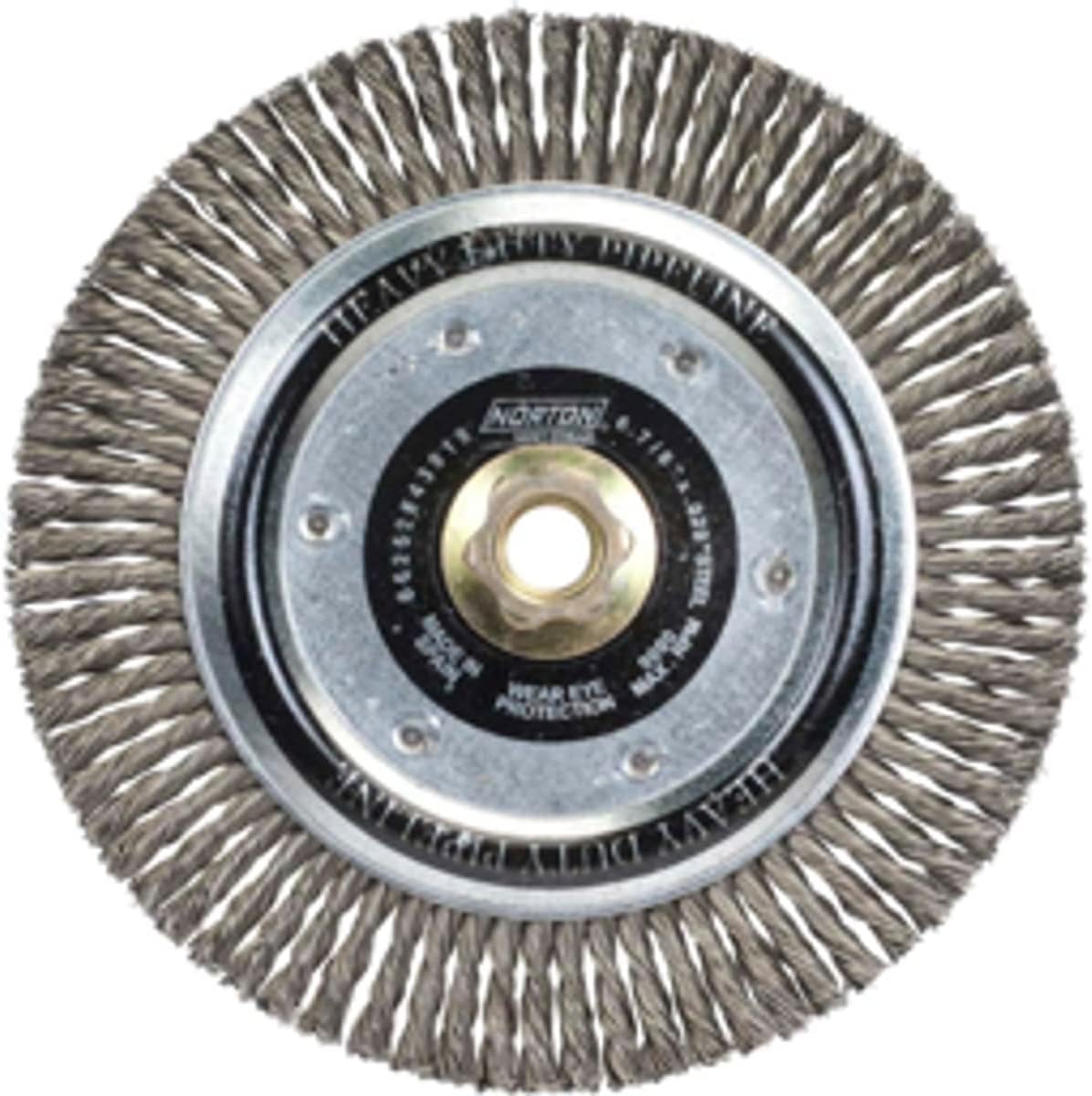 Norton 547-66252843919 6.87 x 0.020 x 0.62 x 11 in. Stringer Bead Face Width Abrasive Wheel Brush