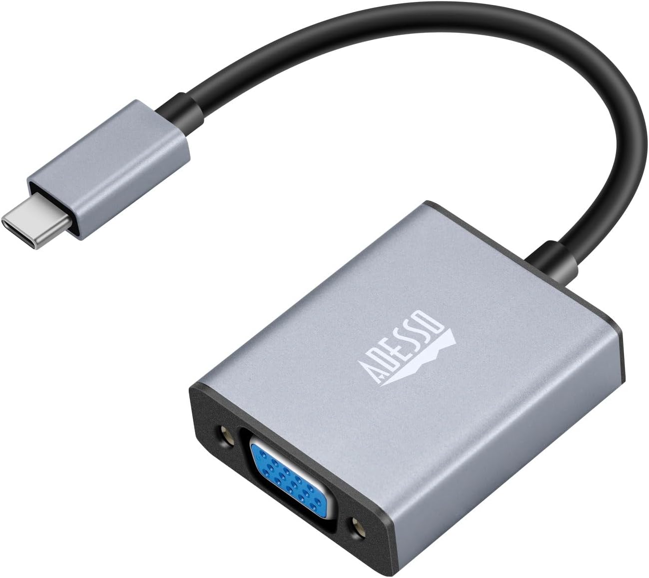 USB C to VGA Adapter, Aluminum, Thunderbolt 3/4 to VGA Adapter Compatible with iPhone 15 Pro/Max, MacBook Pro/Air 2023