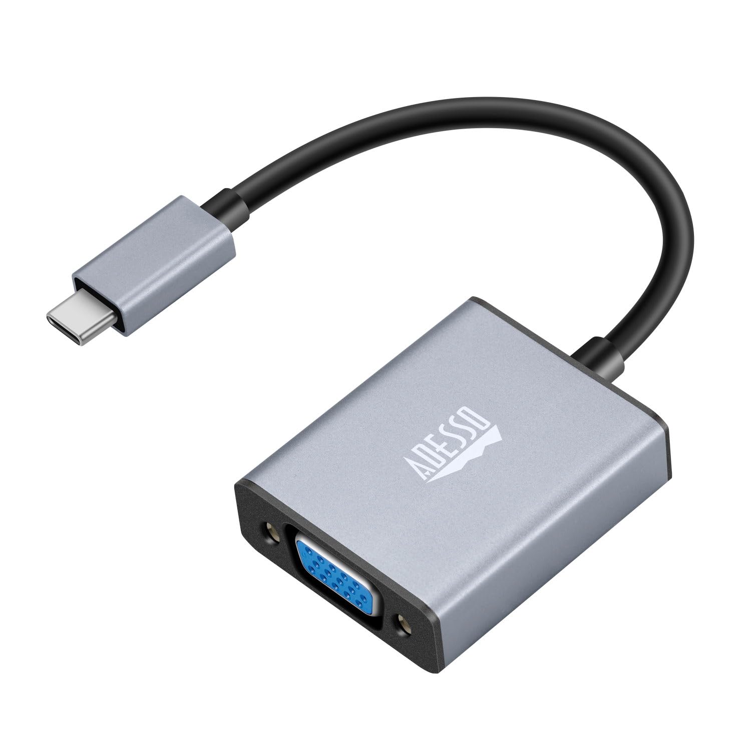 USB C to VGA Adapter, Aluminum, Thunderbolt 3/4 to VGA Adapter Compatible with iPhone 15 Pro/Max, MacBook Pro/Air 2023