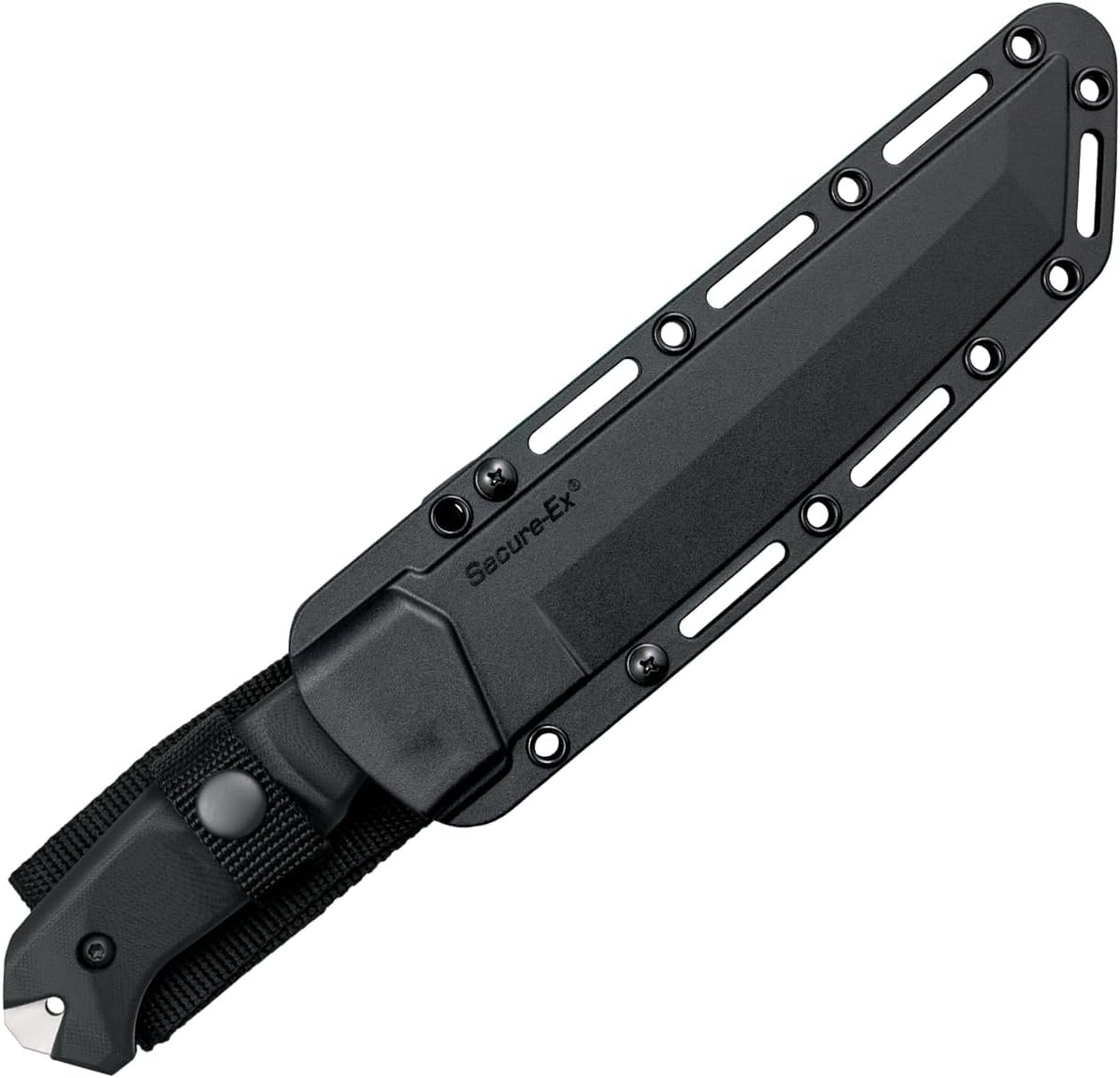 COLD STEEL Warcraft San Mai III Tanto Fixed Blade Knife with G-10 Handle and Secure-Ex Sheath