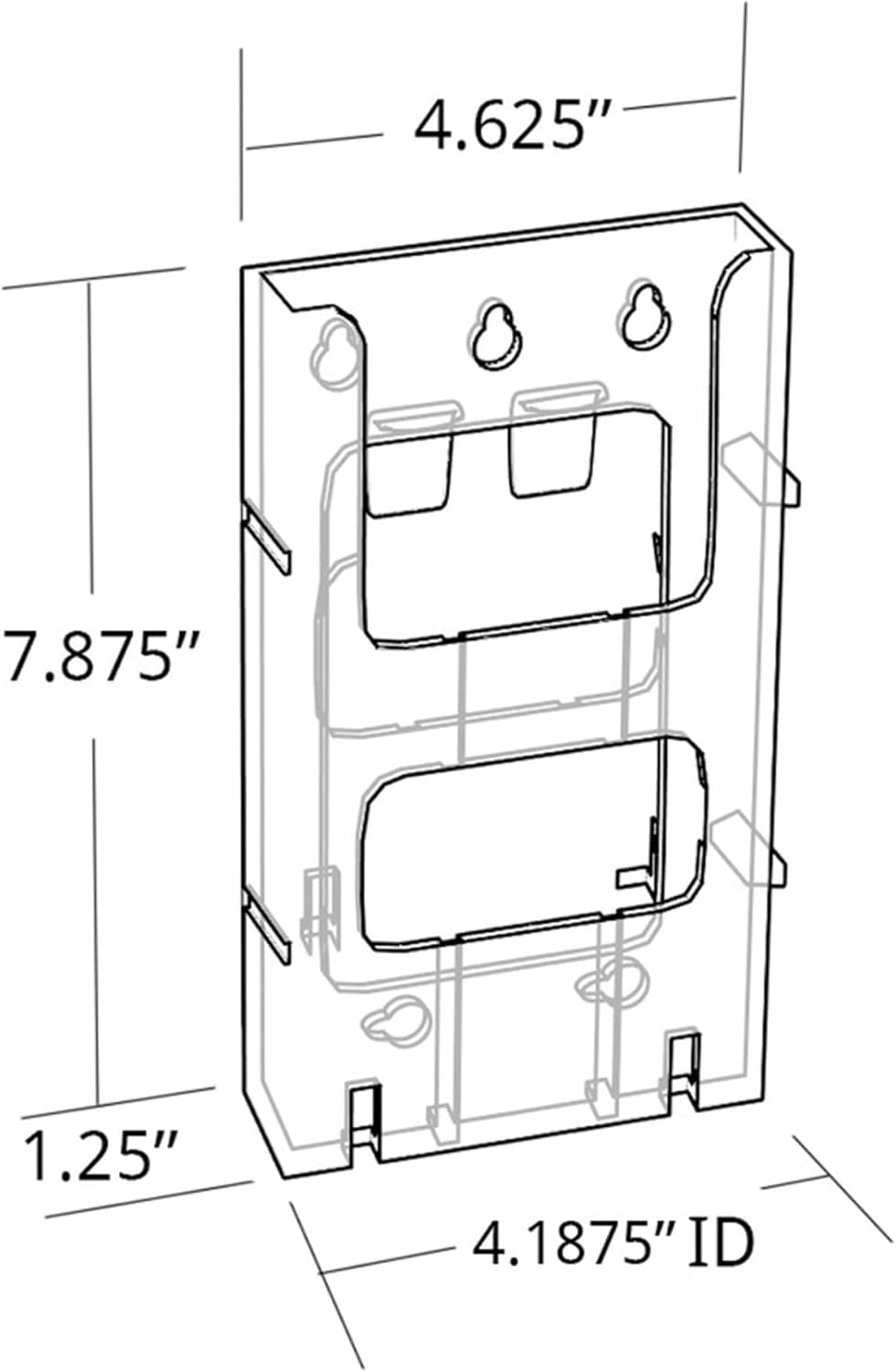 AZAR DISPLAYS Wall-Mount Brochure Holder