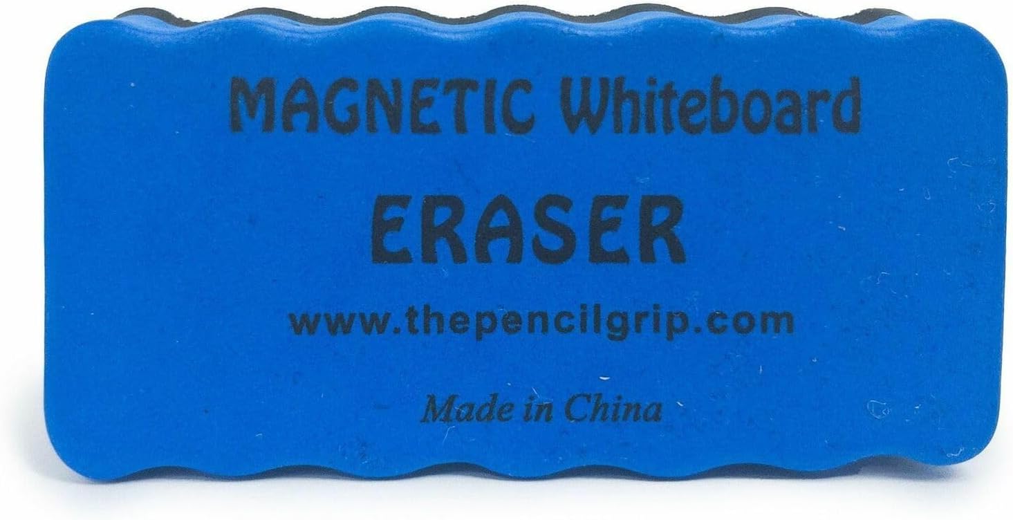 The Classics The Pencil Grip Magnetic Whiteboard Eraser, Ergonomic Dry Eraser, Blue - TPG-352, 4" x 2" x 0.8"