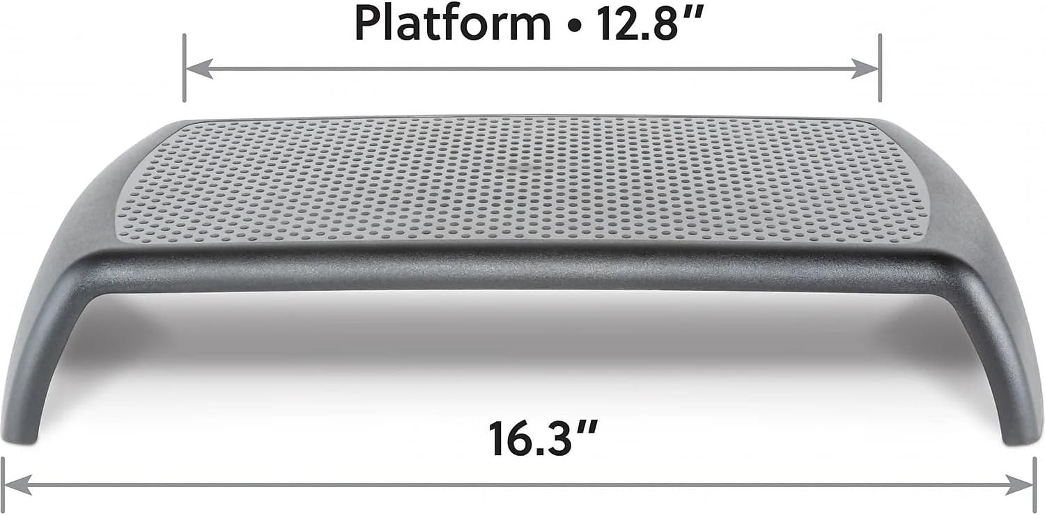Allsop ErgoRiser Monitor Stand – Made in the USA, with US Sourced ABS Plastic