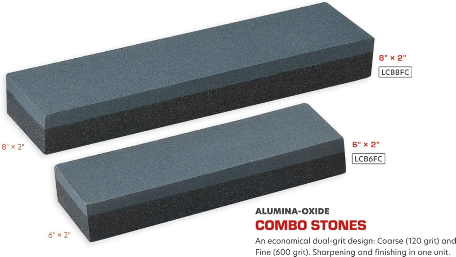 Lansky Dual Grit Combo Bench Stone Alumina-Oxide Knife Sharpener