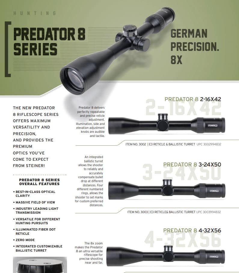 STEINER Predator 8 Series Hunting Rifle Scope