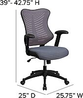 FLASH FURNITURE Kale High Back Designer Mesh Executive Swivel Ergonomic Office Chair