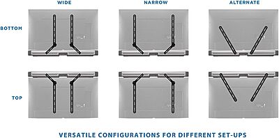 Mount-It! Soundbar Bracket Universal Sound Bar TV Mount for Mounting Above or Under TV, Fits Sonos, Samsung, Sony, Vizio
