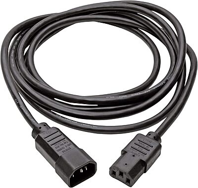 Tripp Lite Standard Computer Power Extension Cord (IEC-320-C14 to IEC-320-C13) 18 AWG 10A