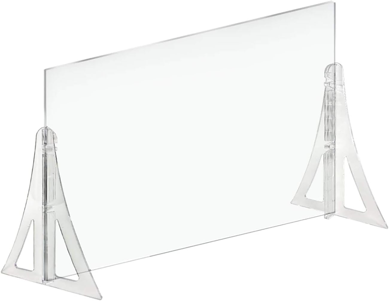 Azar Displays Protective Sneeze Guard for Counter and Desk - Portable Plexiglass Barrier (Pack of 2)