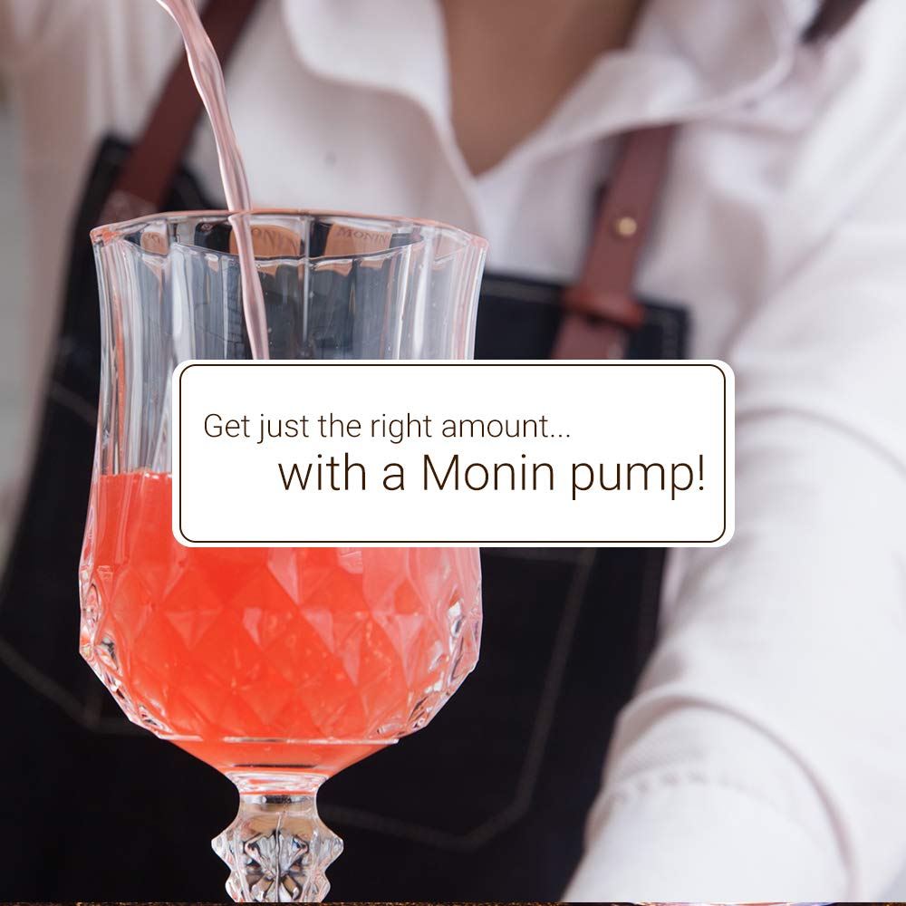 Monin - Syrup Pump, Only Compatible with 1 Liter Bottles of Monin Syrup, Tip Cover Included