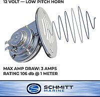 Schmitt Marine Mini Stainless Steel Single Drop-In Horn w/Stainless Steel Grill - 12V Low Pitch
