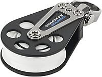 Schaefer Single 5 Series Block with Stainless Steel Cheeks and Delrin Ball Bearing Sheave