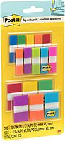 Post-it Flags Combo Pack, 4 On-The-Go Dispensers/Pack, 120 .94 in Wide and 200 .47 in Wide Flags