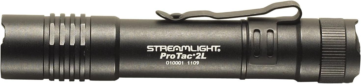 Streamlight 88031 ProTac 2L 350-Lumen EDC Professional Flashlight with CR123A Batteries, and Holster, Black