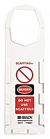 Brady SCAF-STH132 Plastic, 11-3/4" Height, 3-1/2" Width, White Color Scafftag Holders, Front Legend "Danger