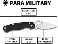 Spyderco Para Military 2 Folding Knife with G-10 Handle