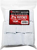 KleenBore SuperShooter Patch 38-45/410-20 2.25" Cotton 500Pk, White