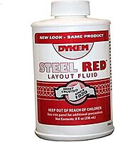 Dykem 04968 Red Layout Fluid - 8 oz Brush-In-Cap Bottle - 80496 [PRICE is per EACH]