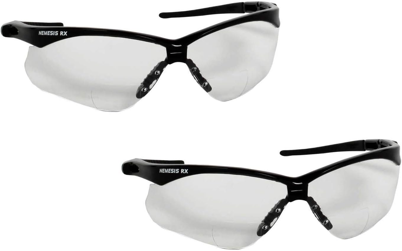 Magnifying Safety Glasses: +1.5, Clear Lenses, Scratch Resistant, ANSI Z87.1-2010