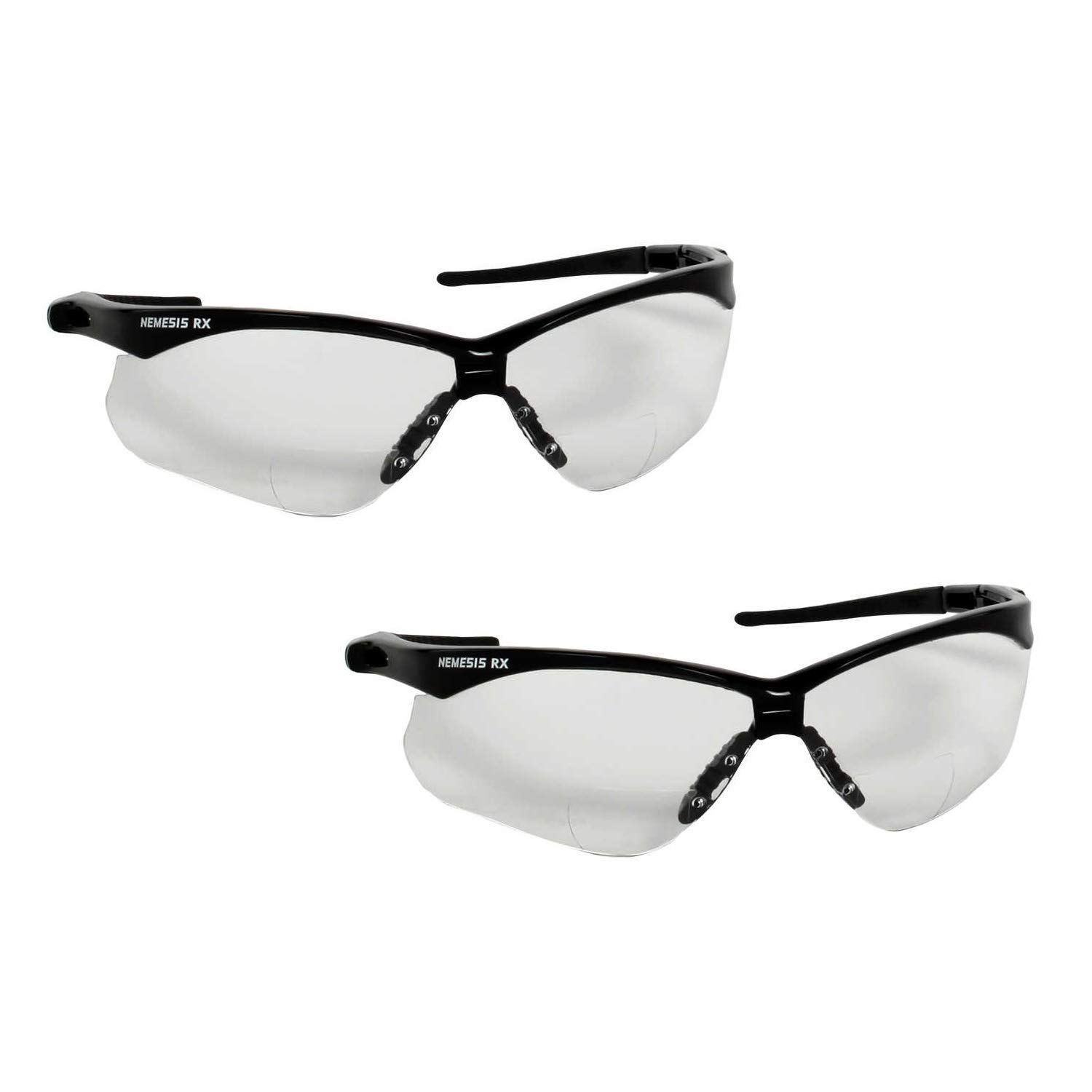 Magnifying Safety Glasses: +1.5, Clear Lenses, Scratch Resistant, ANSI Z87.1-2010