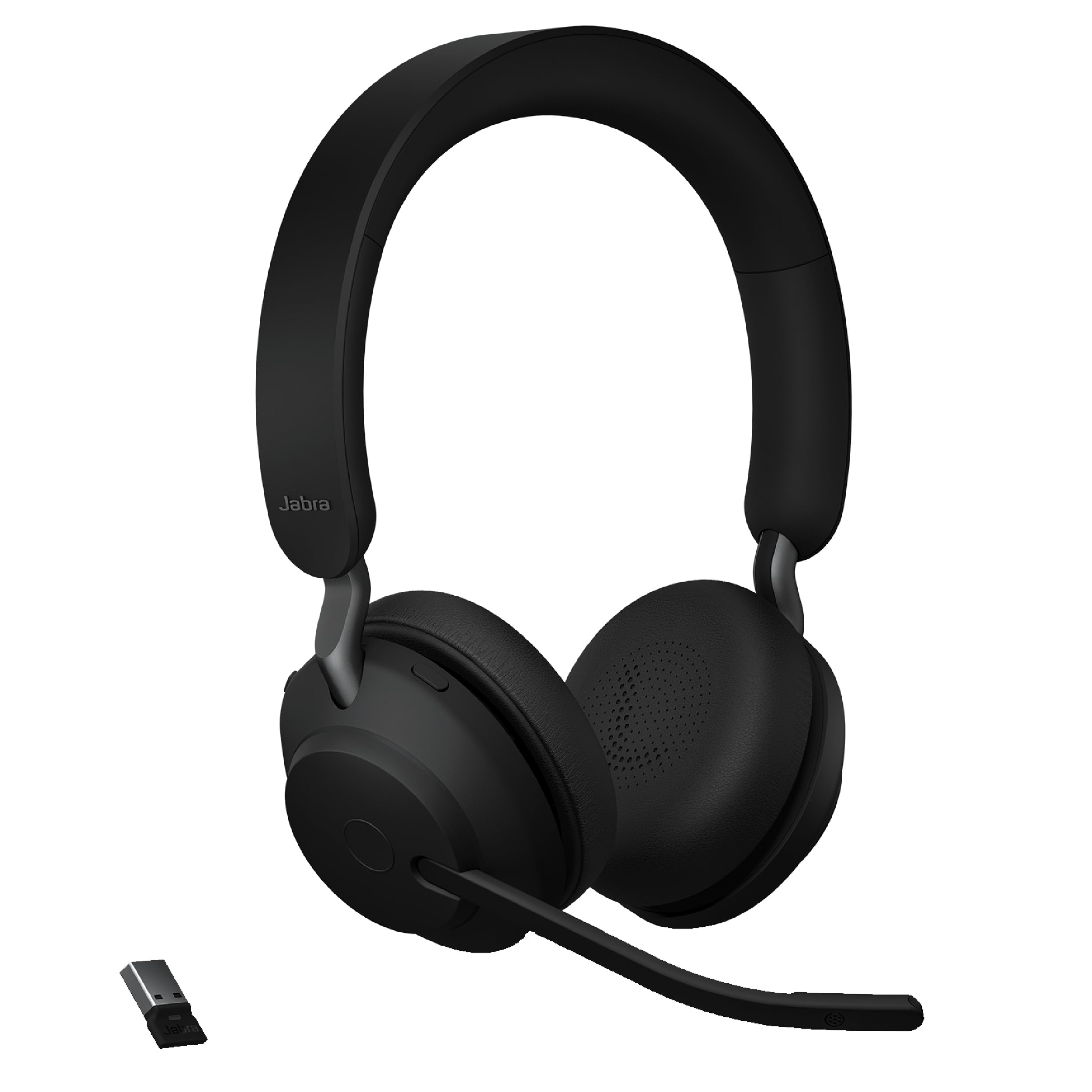 Jabra Evolve2 65 Wireless Headset On-Ear Bluetooth Headphones for Calls and Music