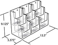 AZAR DISPLAYS Acrylic Brochure Holders, Clear