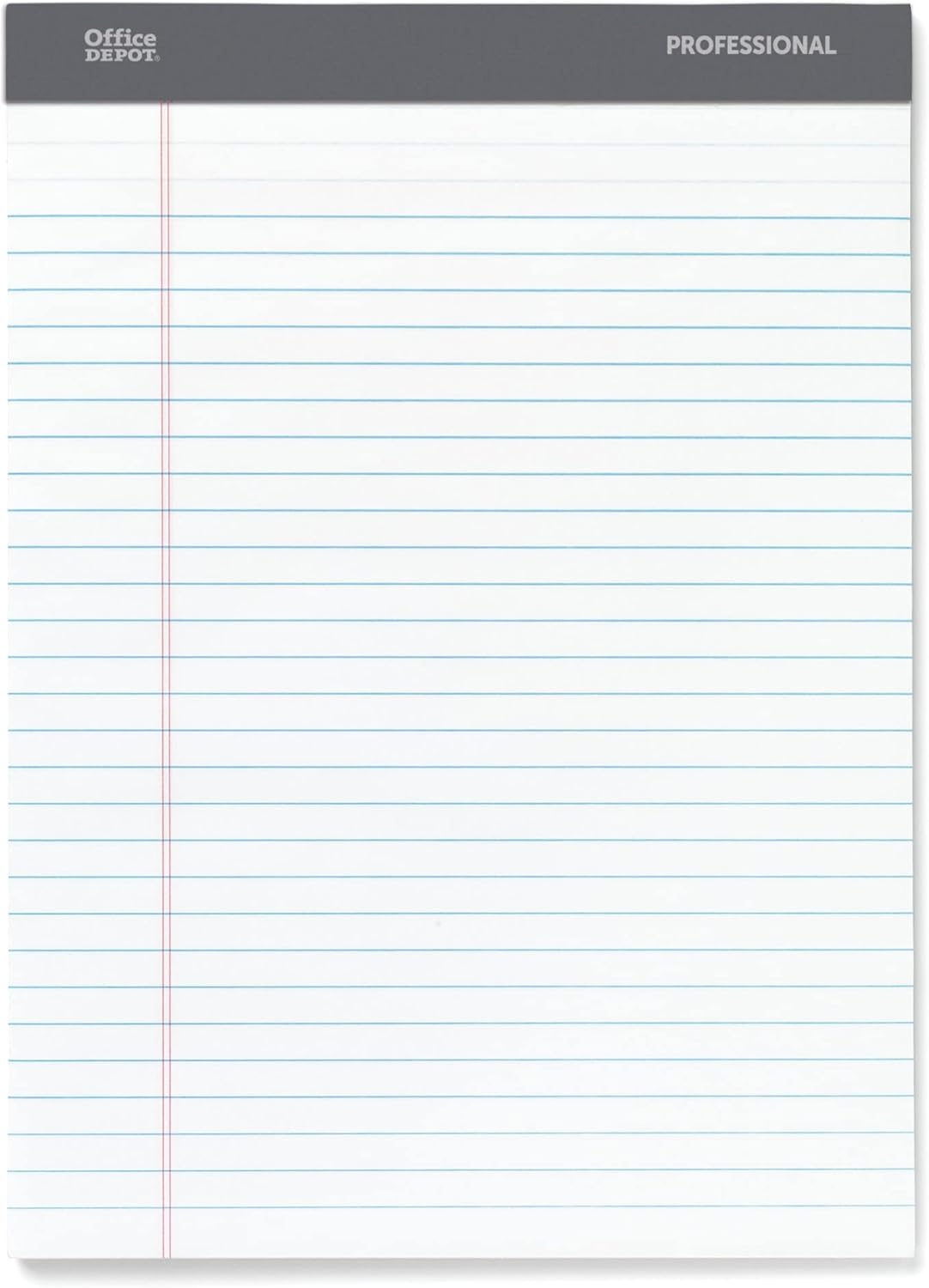 Office Depot Professional Legal Pad, 8 1/2in. x 11.75in., Legal Ruled, 50 Sheets Per Pad, White, Pack Of 8 Pads, 99528