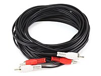 Monoprice Audio/Stereo Cable - 0.5 Feet & 6ft - Black | RCA to 2 RCA Jack, Mono Source to Stereo System Cable + Cable, Black