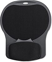 Fellowes Easy Glide Gel Mouse Pad w/Wrist Rest, 10 x 12 X 1 1/2, Black