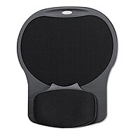 Fellowes Easy Glide Gel Mouse Pad w/Wrist Rest, 10 x 12 X 1 1/2, Black