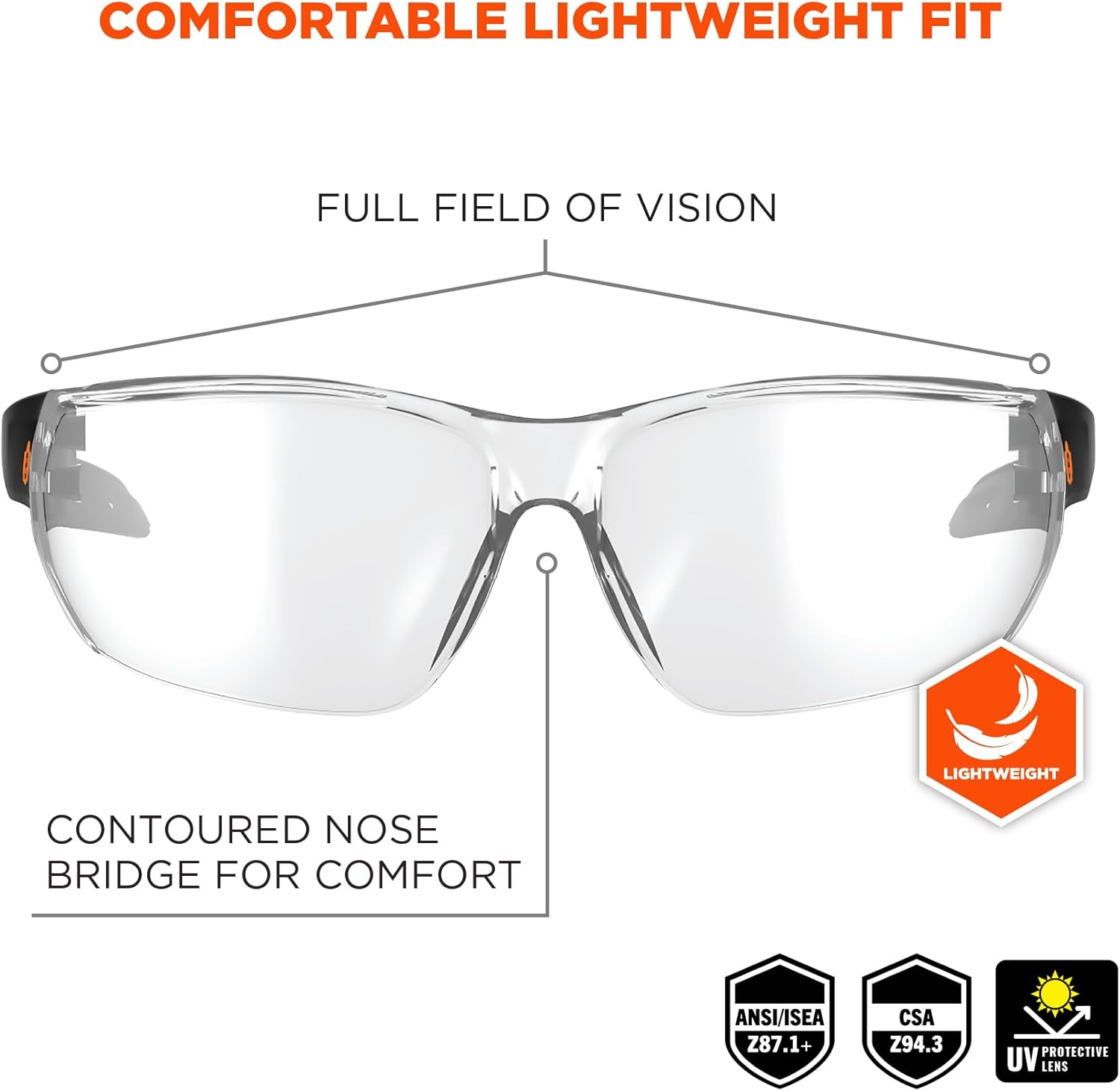Ergodyne Skullerz VALI Frameless Safety Glasses
