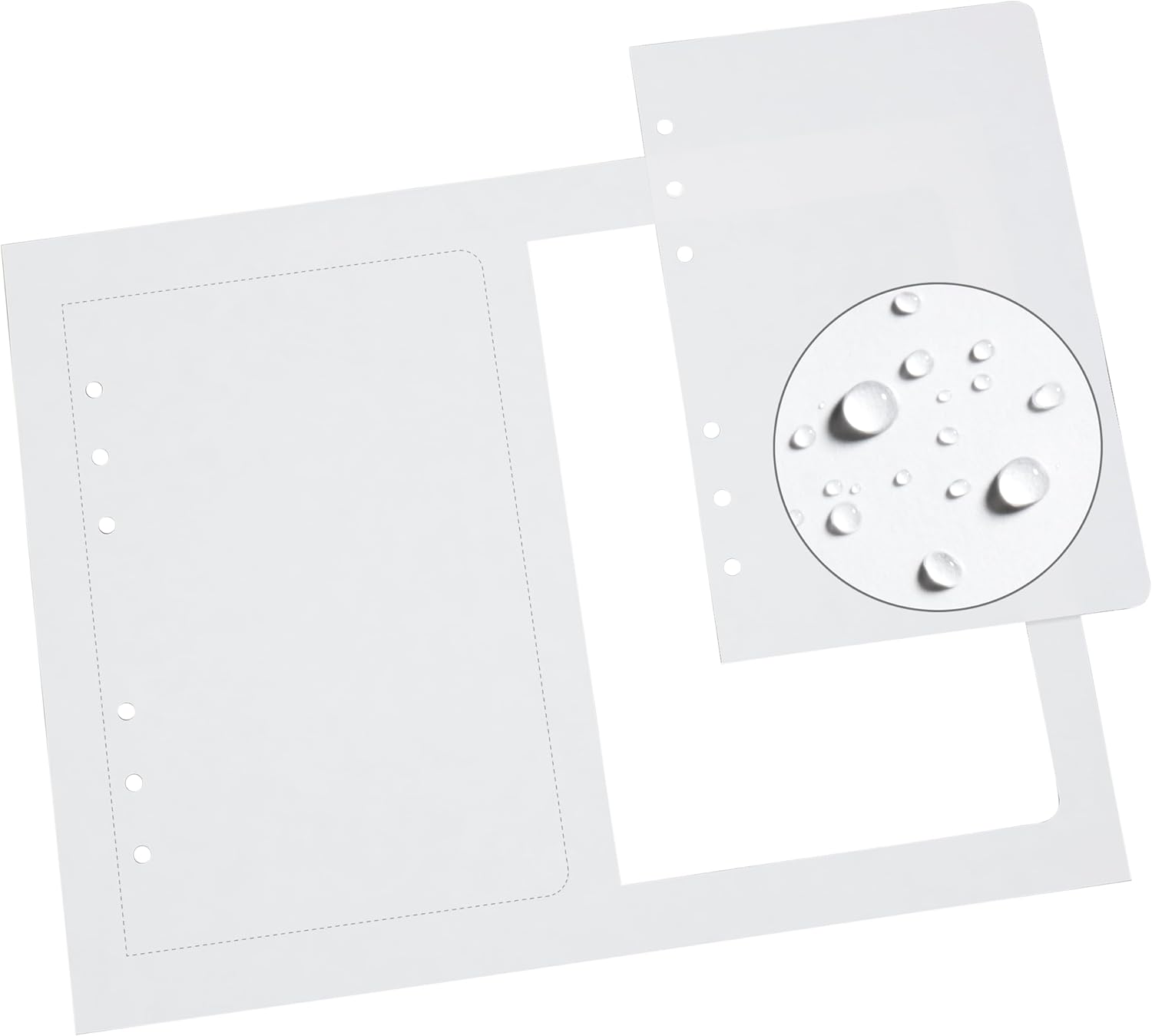Rite in the Rain Weatherproof Loose Leaf Copier Paper, 2-4.625" x 7" White Loose Leaf Sheets Per 8.5" x 11" Main Sheet
