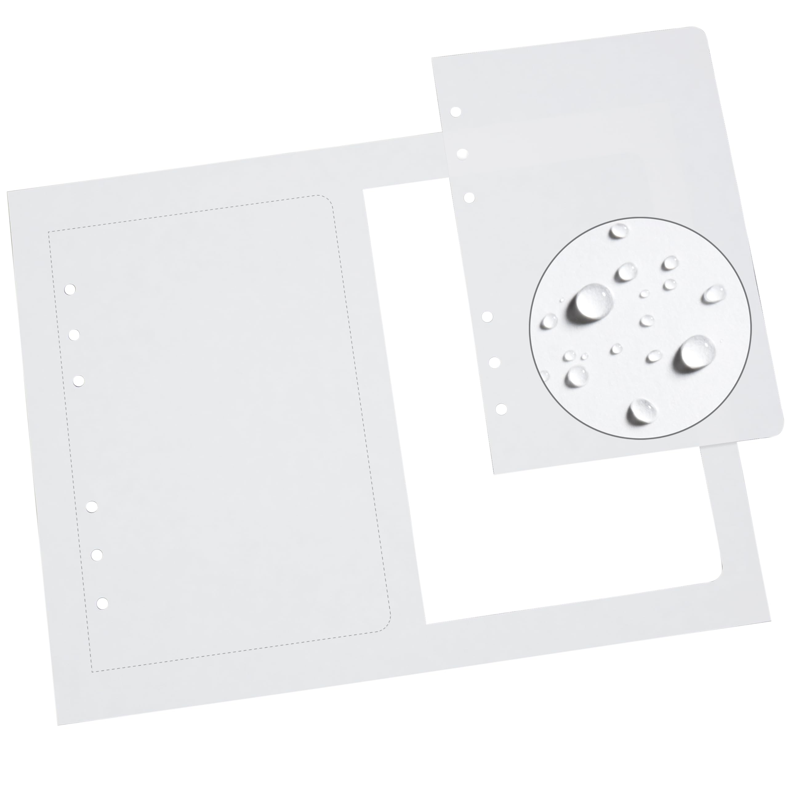 Rite in the Rain Weatherproof Loose Leaf Copier Paper, 2-4.625" x 7" White Loose Leaf Sheets Per 8.5" x 11" Main Sheet